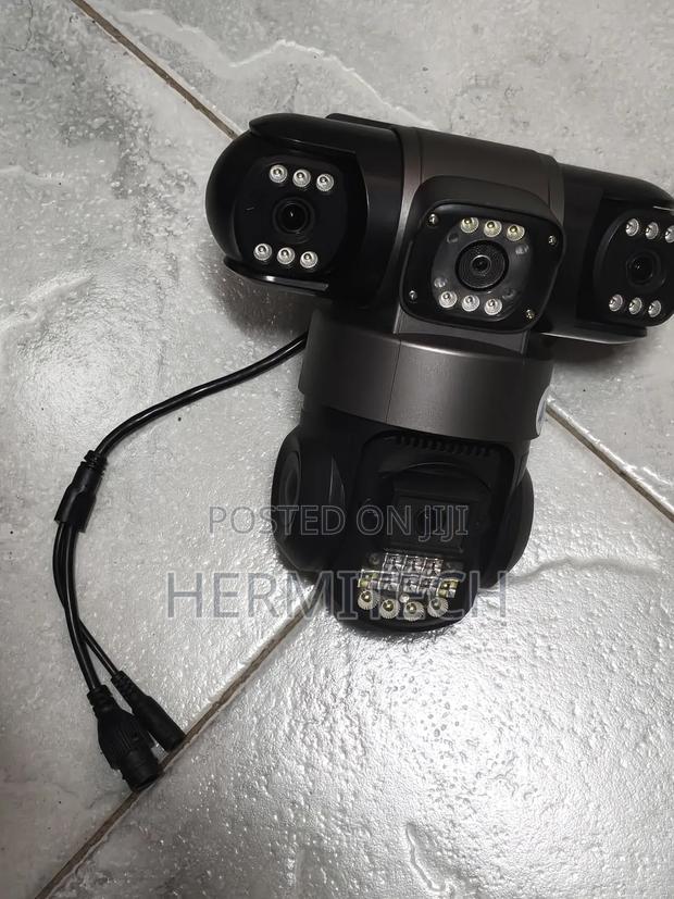 Network Camera 4g Smart Ethernet Cable Electric Model Triple Lens CCTV - thumbnail 2