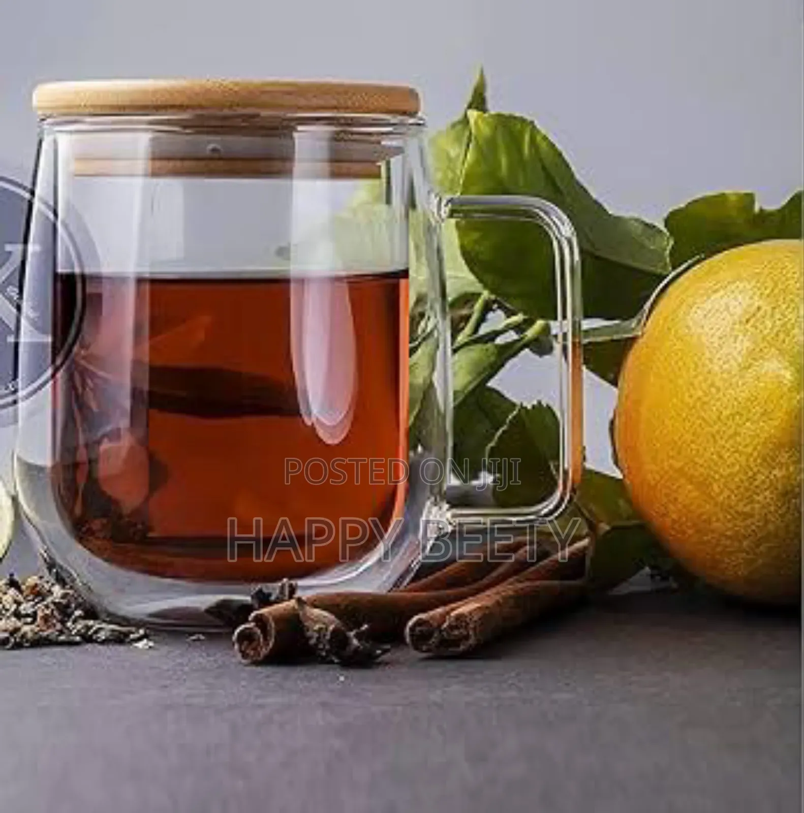 Double Wall Glass Cup With Bamboo Lid