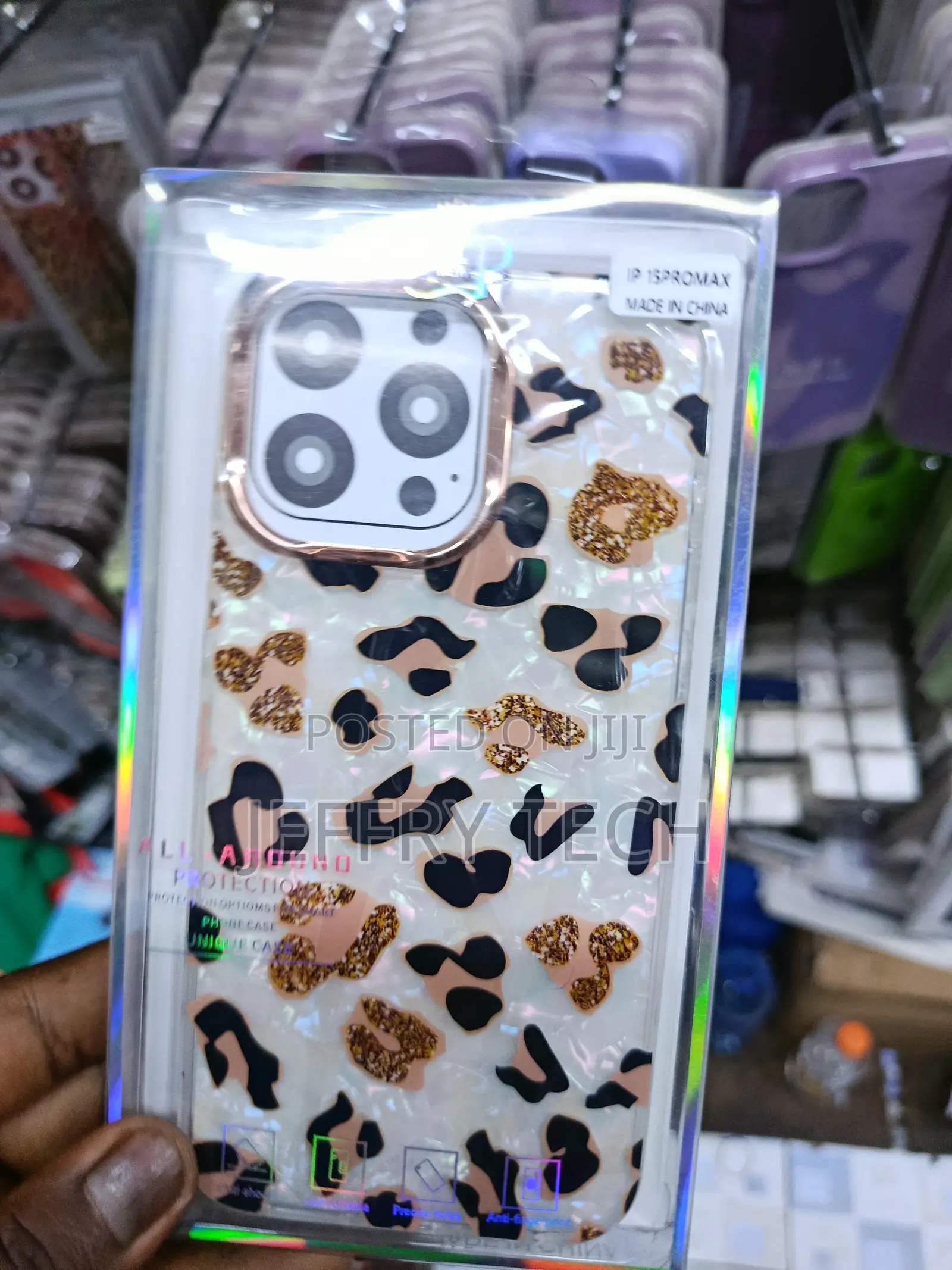 Ticken Cheetah Print Leopard Phone Case for iPhone 15 Pro Max 6.7 Inch