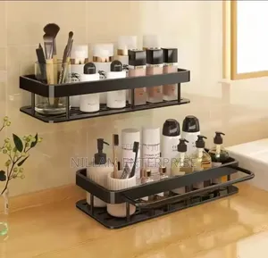 2 PCS Aluminum Alloy Rectangular Shelf With Towel Holder*