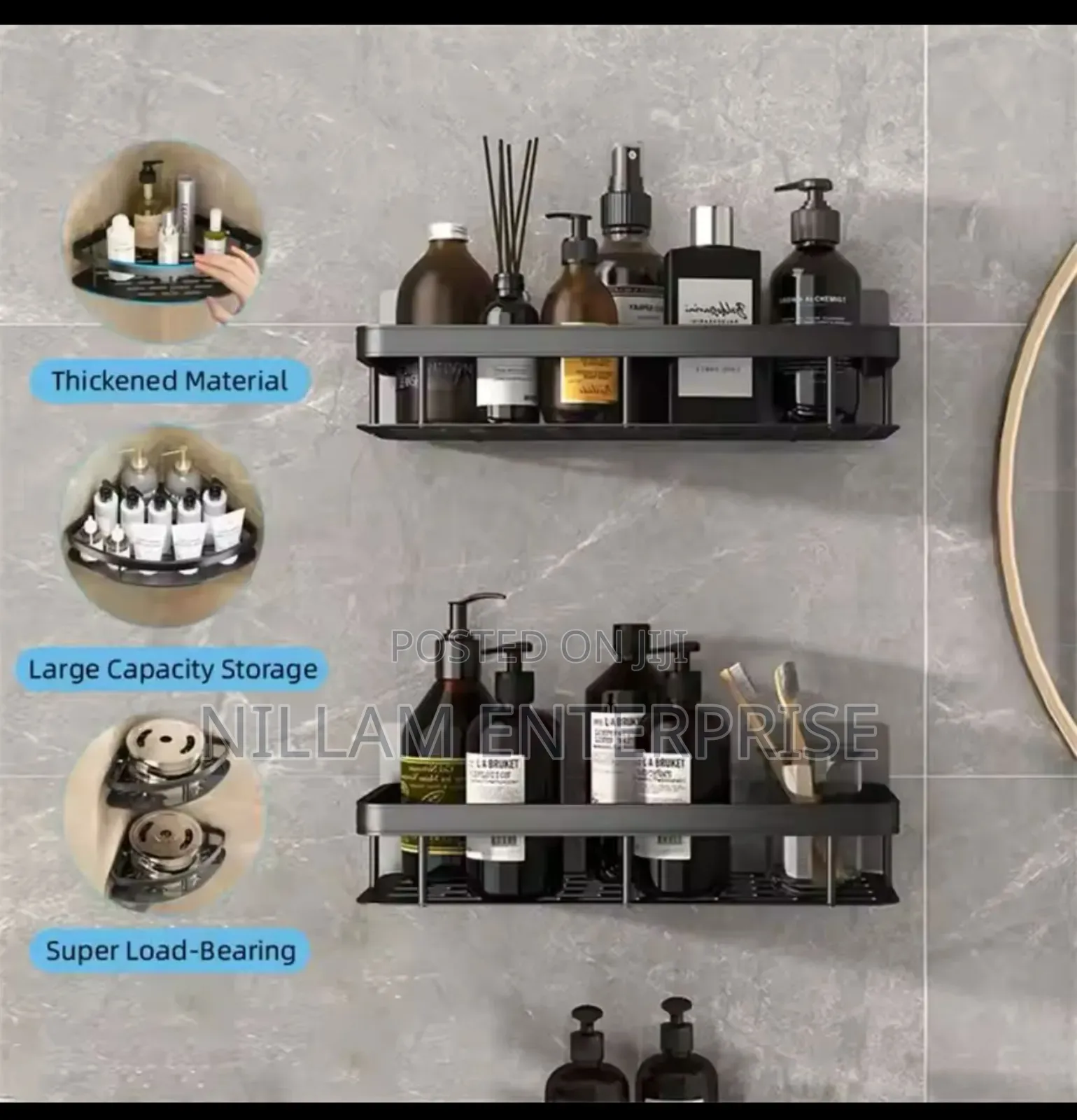 Aluminum Kitchen Bathroom Storage Rack*