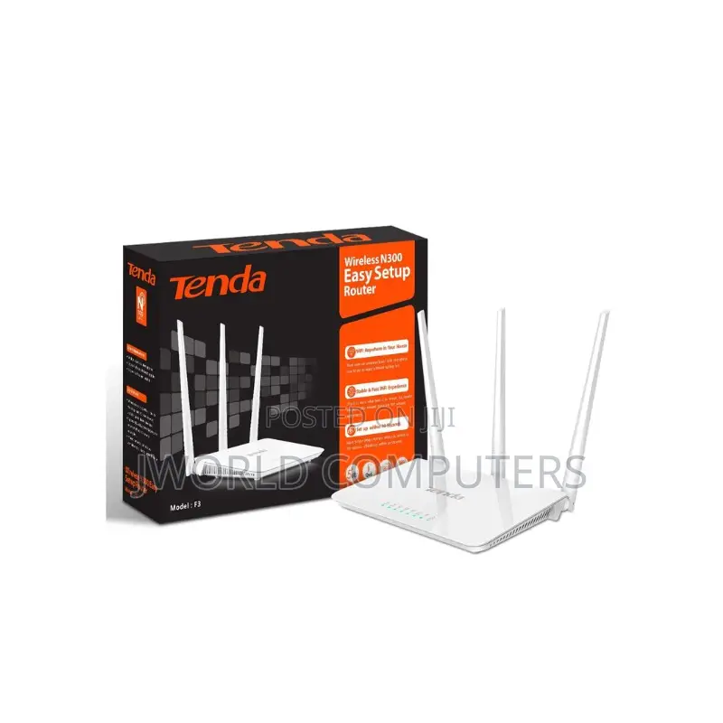 Tenda Wireless N300 Router F3 Easy Setup Router Wifi 3 Anten