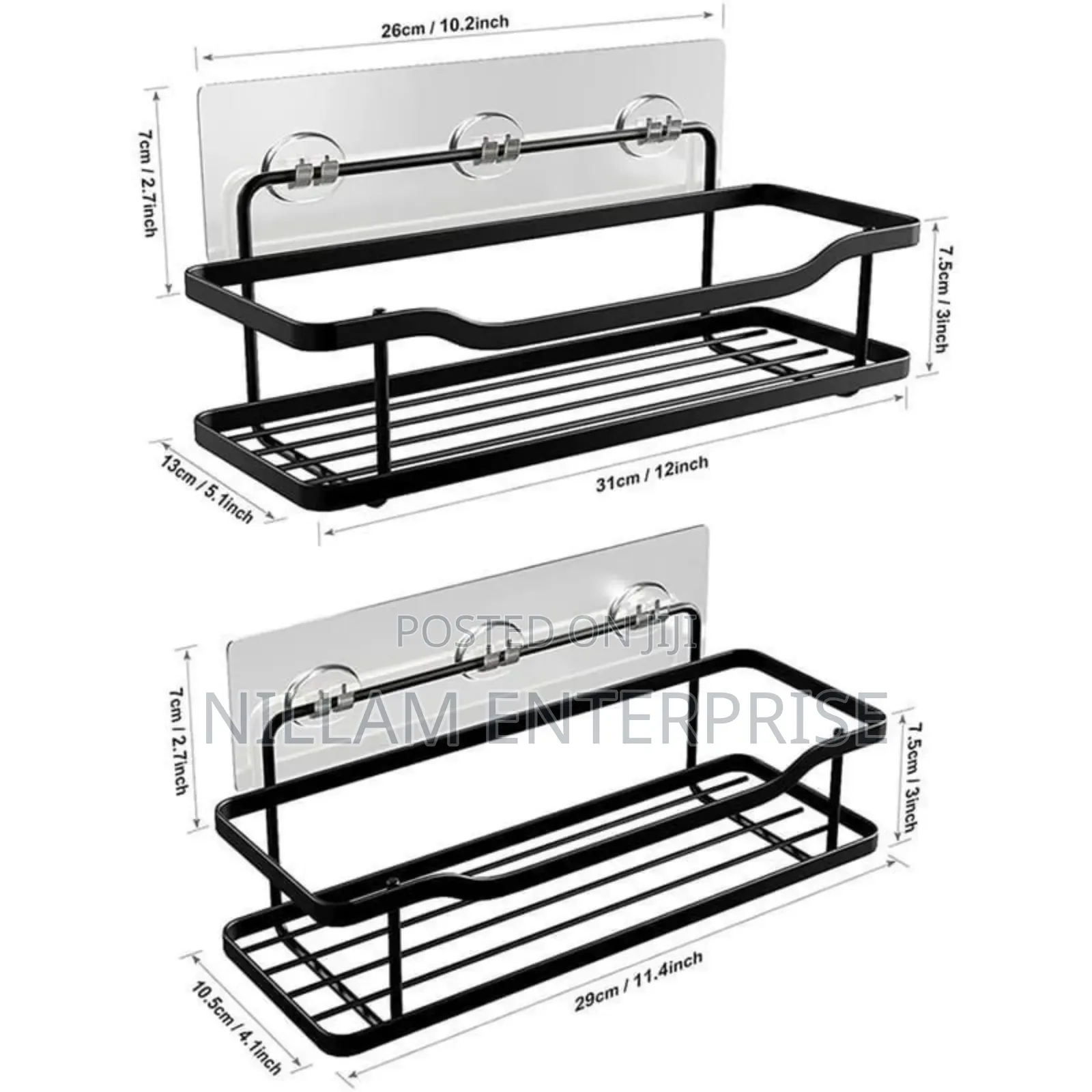 2pcs Shower Caddy Shelf/Bathroom Organizer*