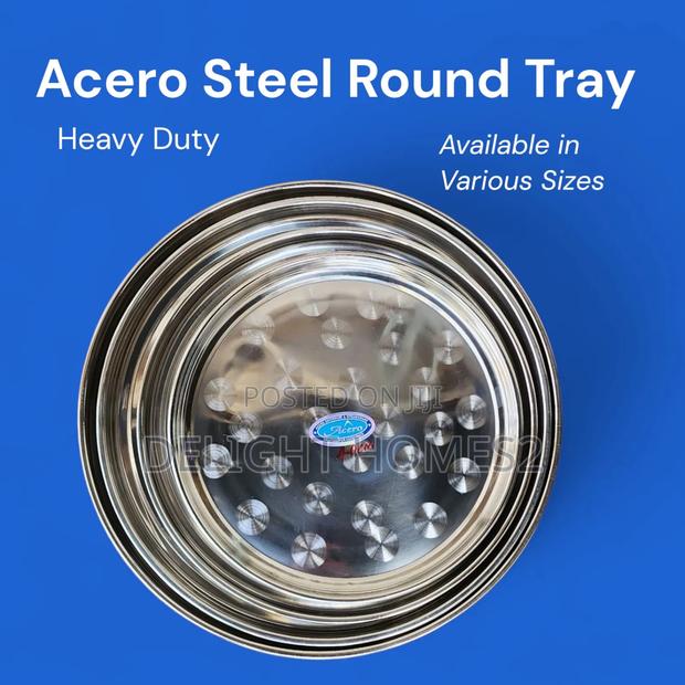 Acero Stainless Steel Round Tray