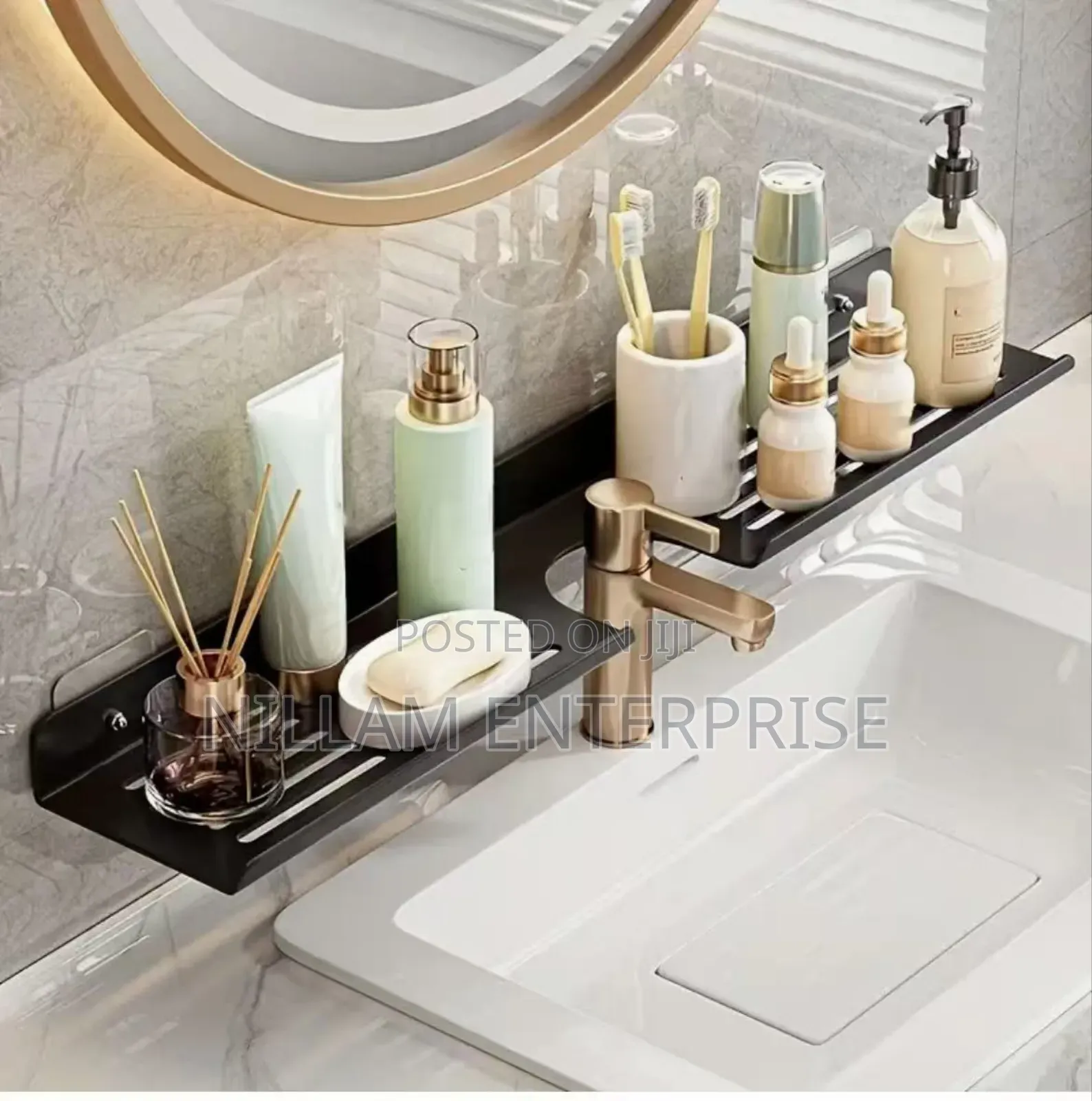 Premium Wall-Mounted Bathroom Storage Rack*