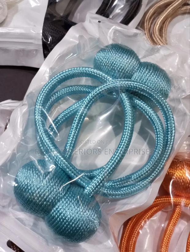 Turquoise Plain Curtain Holders - main view