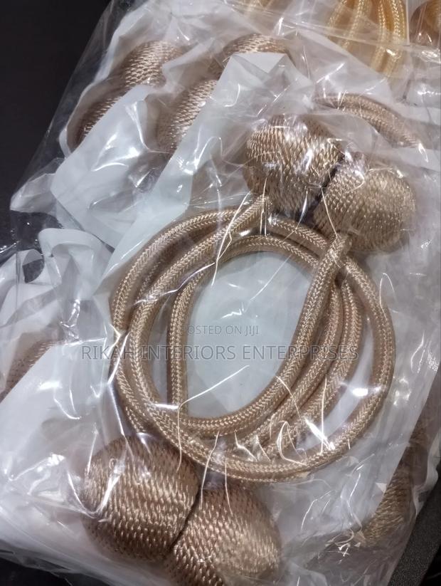Light Brown Curtain Holders With Magnetic Effect - main view