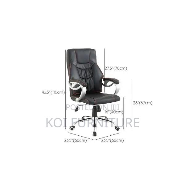 Office Chairs; Leather Executive Office Workplace Desk Chairs - thumbnail 2