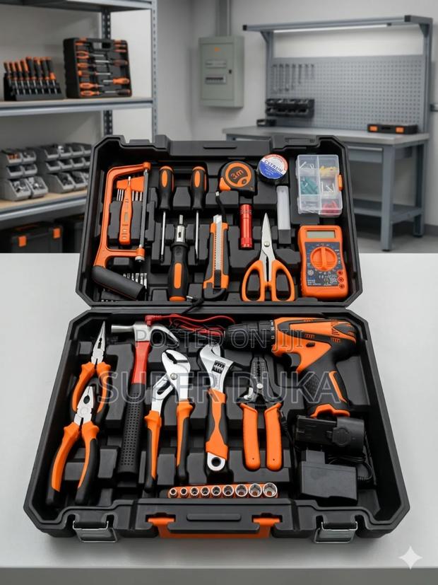 45-Piece Professional Cordless Drill Hardware Tool Kit Box. - main view