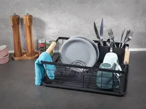 Minimalist Kitchenista Dish Rack With a Drip Tray,