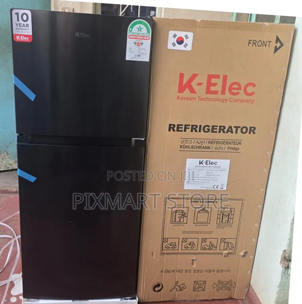 Klec 181l No Frost Double Door Fridge Black