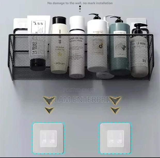Large Mesh Bathroom Rack With Self Adhesive Stickers*