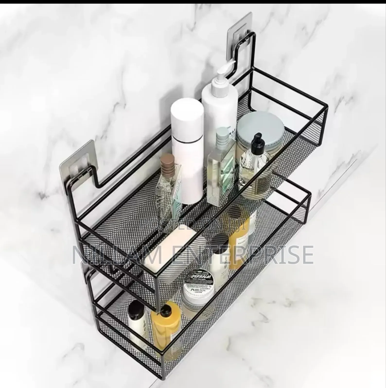 Large Mesh Bathroom Rack With Self Adhesive Stickers*