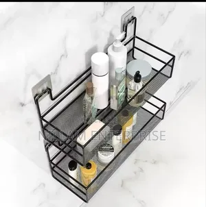 Large Mesh Bathroom Rack With Self Adhesive Stickers*