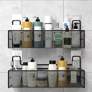 Large Mesh Bathroom Rack With Self Adhesive Stickers*