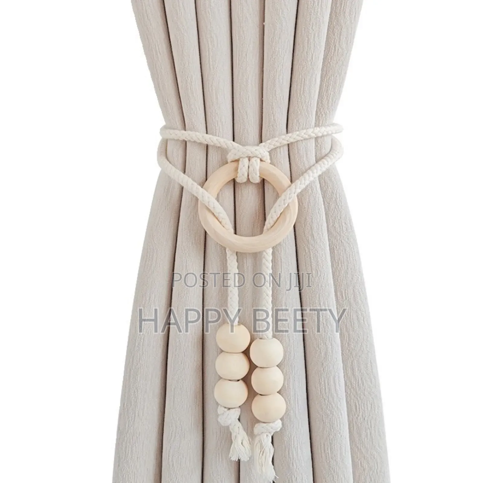*2pcs Natural Cotton Rope Curtain Tiebacks Boho Style* ★