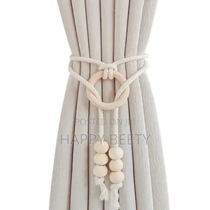 *2pcs Natural Cotton Rope Curtain Tiebacks Boho Style* ★
