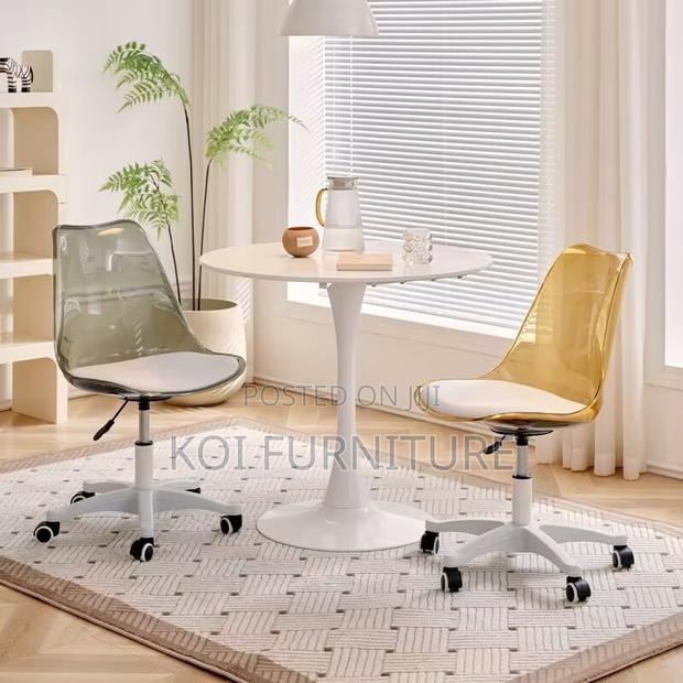 Dining Chairs; Swivel Ergonomic Mid Backrest Office Home Dining Chairs