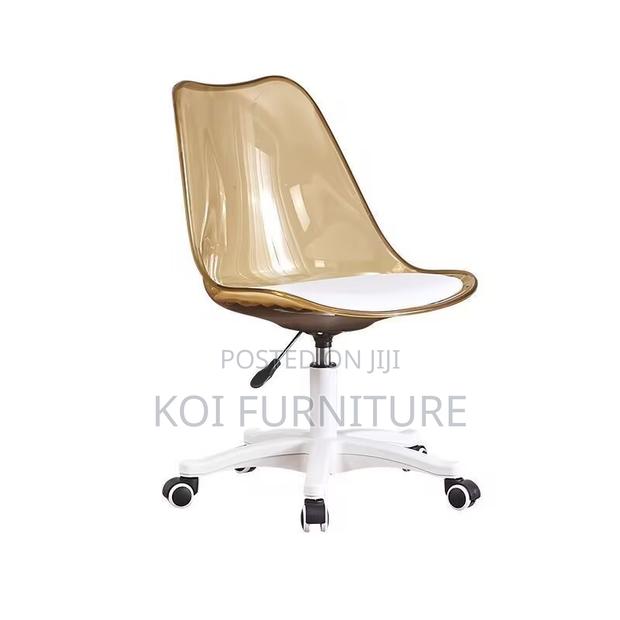 Dining Chairs; Swivel Ergonomic Mid Backrest Office Home Dining Chairs - thumbnail 3