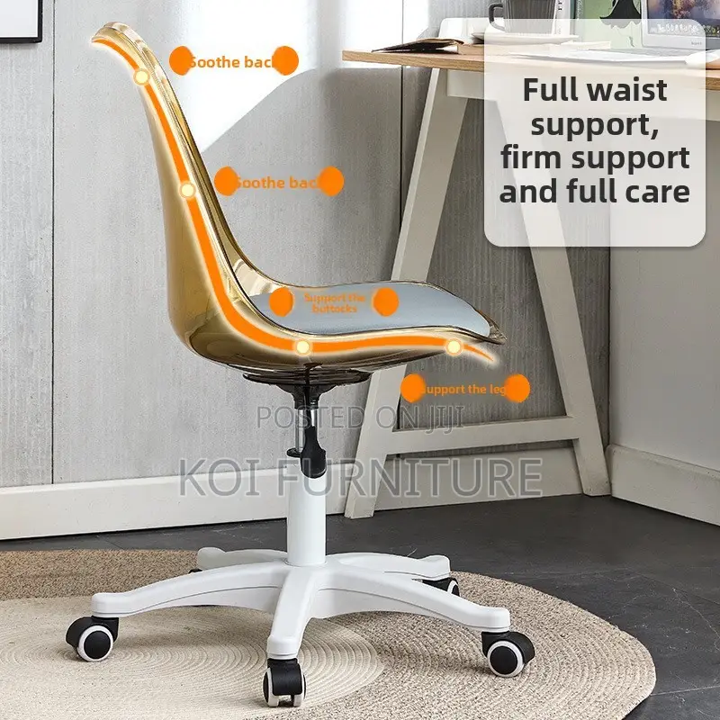 Dining Chairs; Swivel Ergonomic Mid Backrest Office Home Dining Chairs