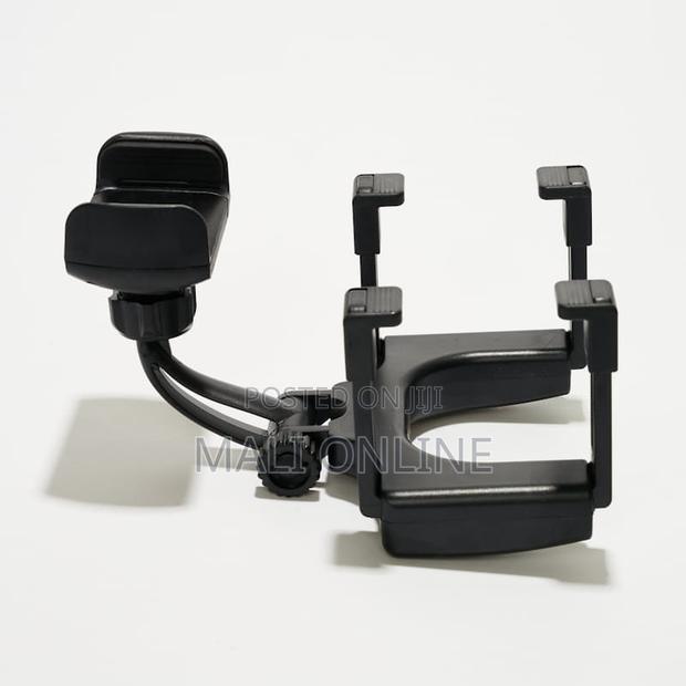 Car Rearview Mirror Phone Holder Adjustable Foldable Mount Universal - thumbnail 2