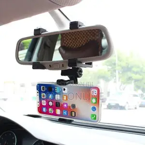 Car Rearview Mirror Phone Holder Adjustable Foldable Mount Universal