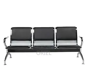 Office Bench : Office 3-Seater Padded Bench Waiting at Reception