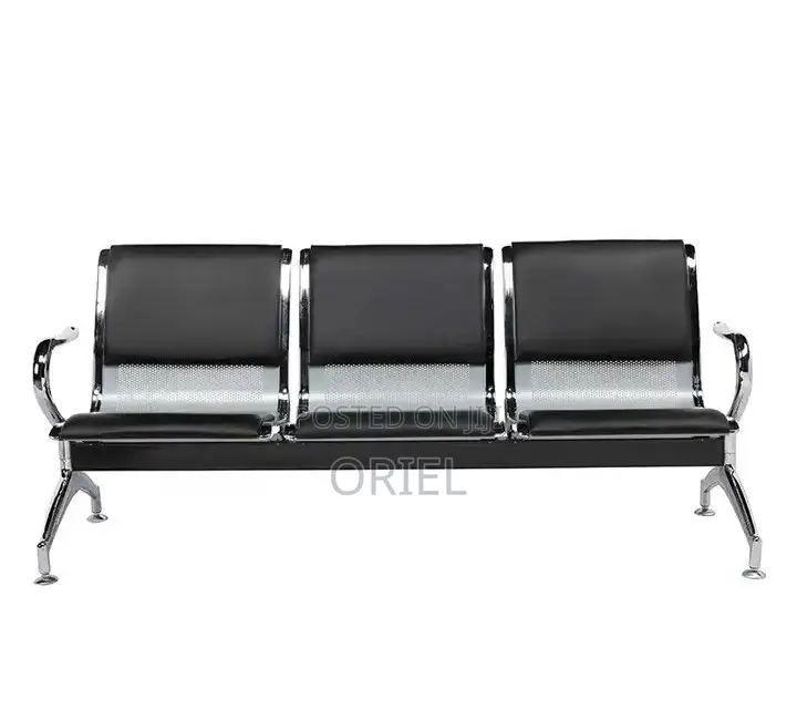 Office Bench : Office 3-Seater Padded Bench Waiting at Reception