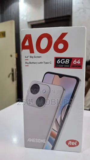 New Itel A06 64 GB Black