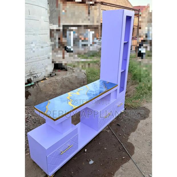 Modern Luxury Tv Stand Marble Top With Storage Cabinet