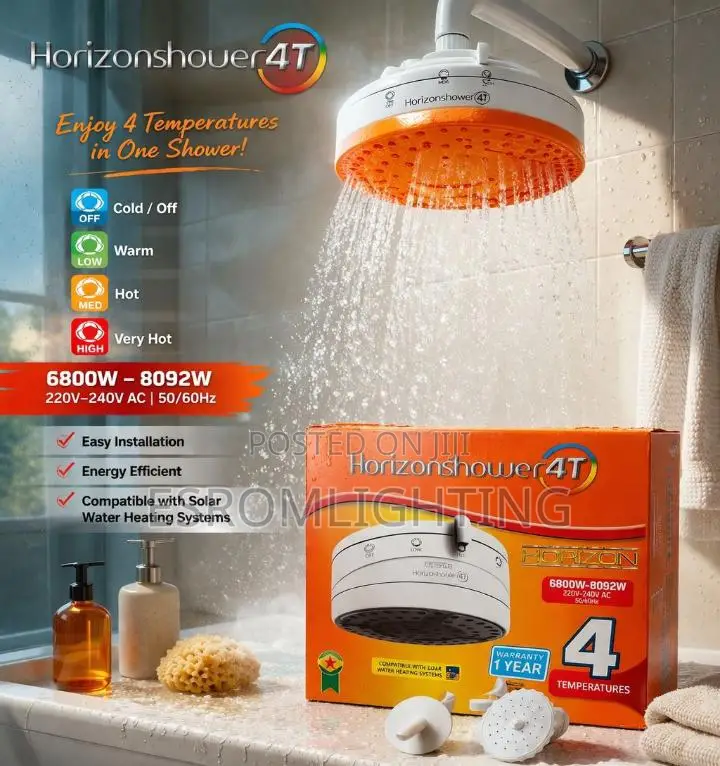 Instant Hot Shower – Horizonshower 4t (4 Temperature Settings)