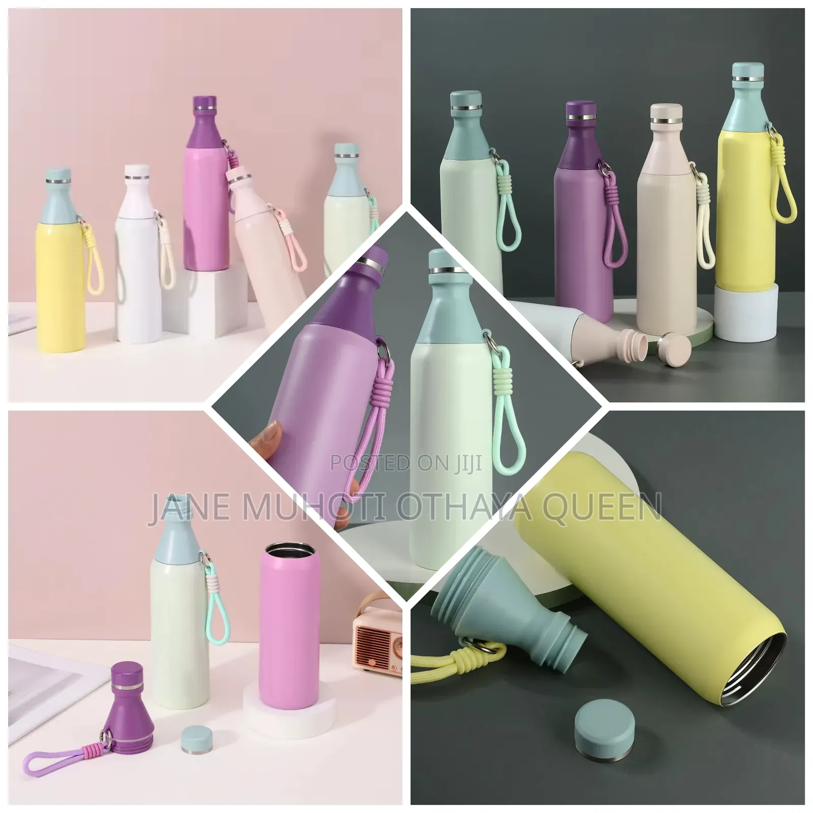 *Bowling Ball-Shaped Stainless Steel Insulated Water Bottle Fo