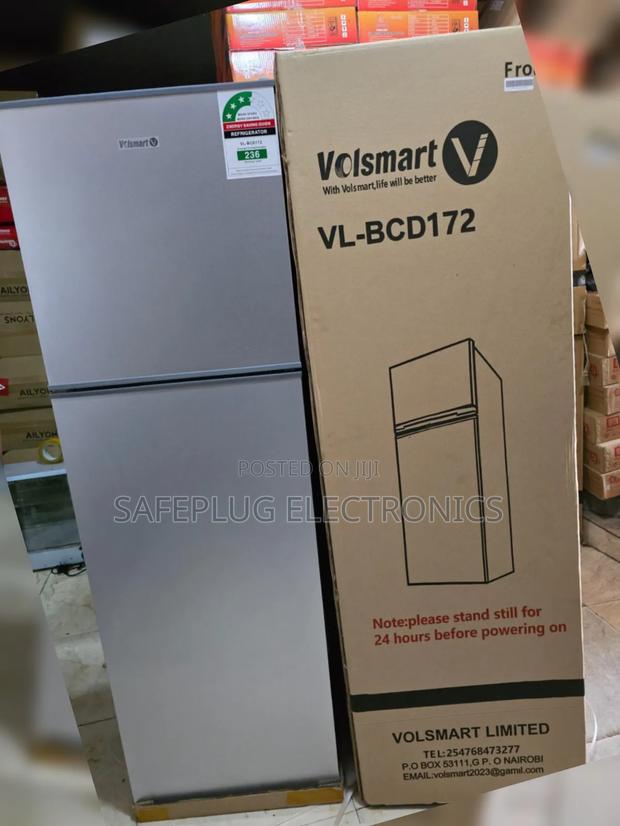 Volsmart 172 L Double Door Fridge – Silver- , Double Freidge
