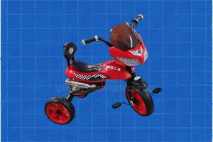 Children Tricycle Ride on Bike Y518 Red With Safety Backrest