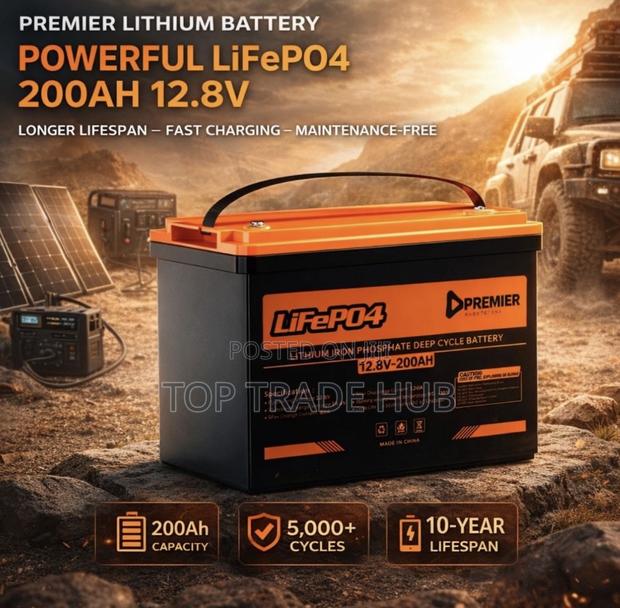 Premier Lithium-Ion Deep Cycle Solar Battery – 12v 200ah