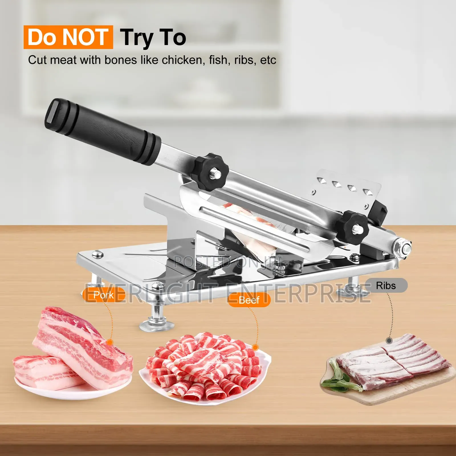 Heavy Duty Stainless Steel Manual Meat Slicer