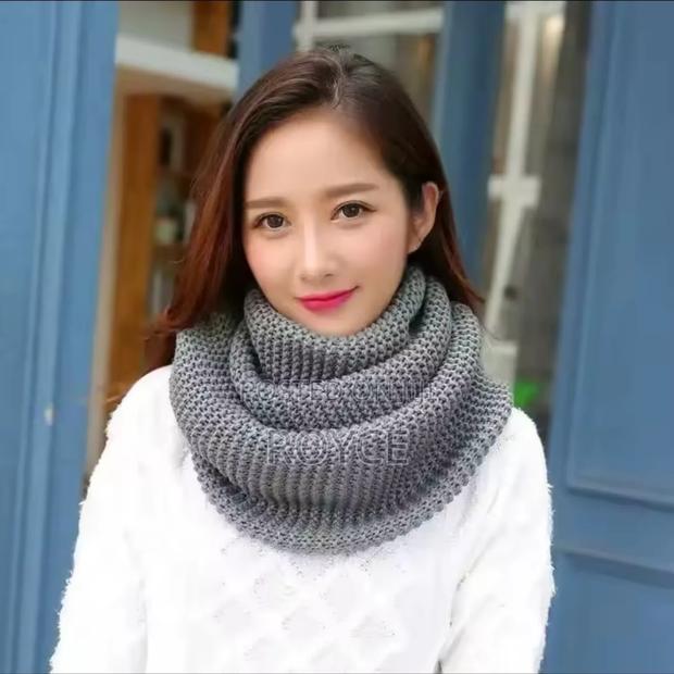 Warm Knitted Woolen Scarf - thumbnail 4