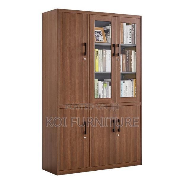 Office Cabinet; Home Office Storage Cabinet With Three Doors in Glass - thumbnail 6
