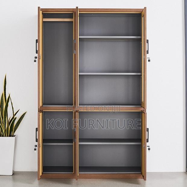 Office Cabinet; Home Office Storage Cabinet With Three Doors in Glass - thumbnail 7