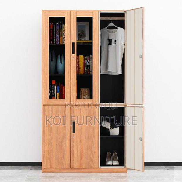 Office Cabinet; Home Office Storage Cabinet With Three Doors in Glass - thumbnail 9