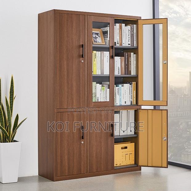 Office Cabinet; Home Office Storage Cabinet With Three Doors in Glass - thumbnail 11