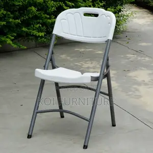 Office Chairs; Plastic Home Office Foldable Portable White Seat