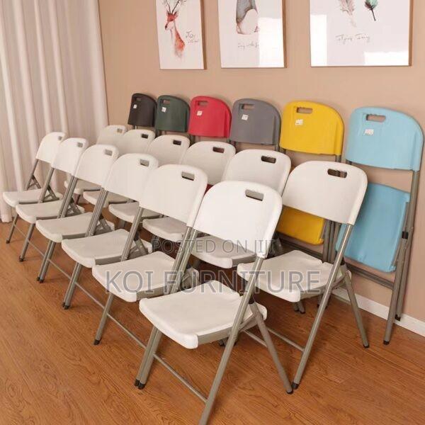 Office Chairs; Plastic Home Office Foldable Portable White Seat - thumbnail 6