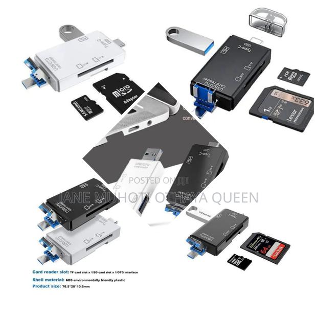6in1 Otg Card Reader Type- C Micro Usb