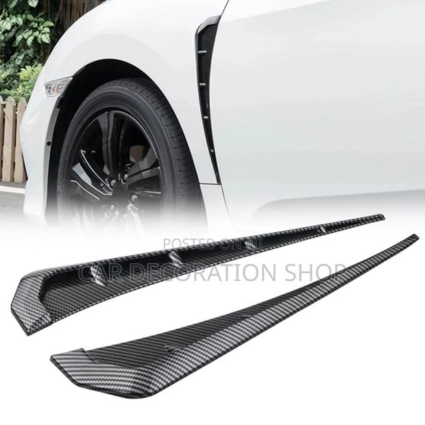 Long Slim Plastic Gloss Black Carbon Door Wing Air Vent