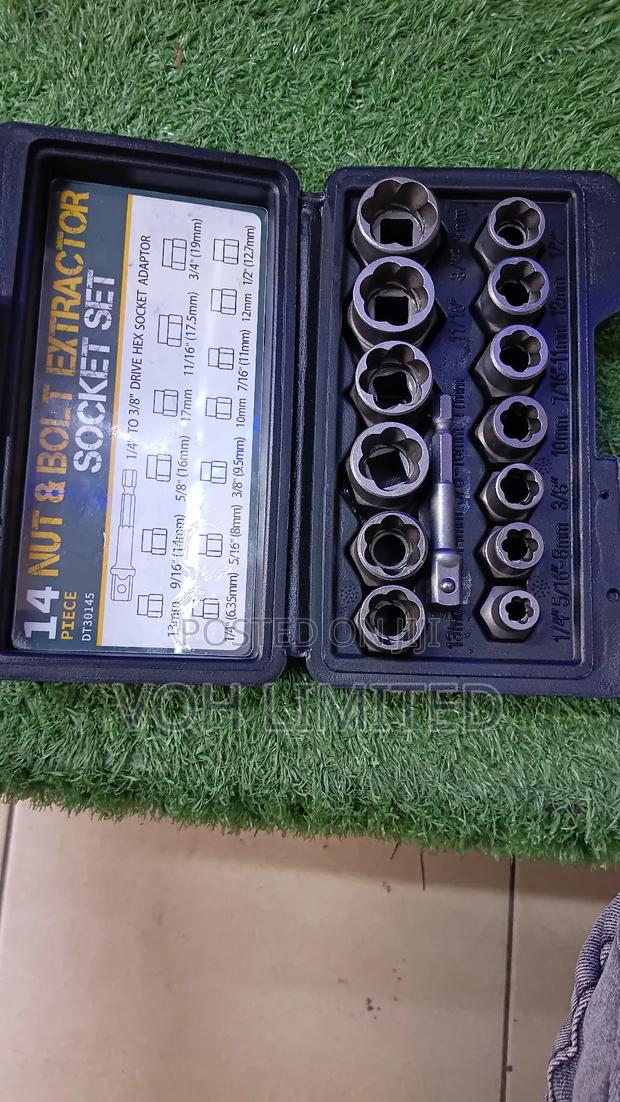 14-Piece Bolt and Nut Extractor Socket Set