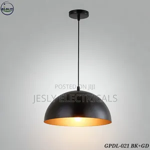 Glolit Dome Shade Pendant Light With Gold Interior
