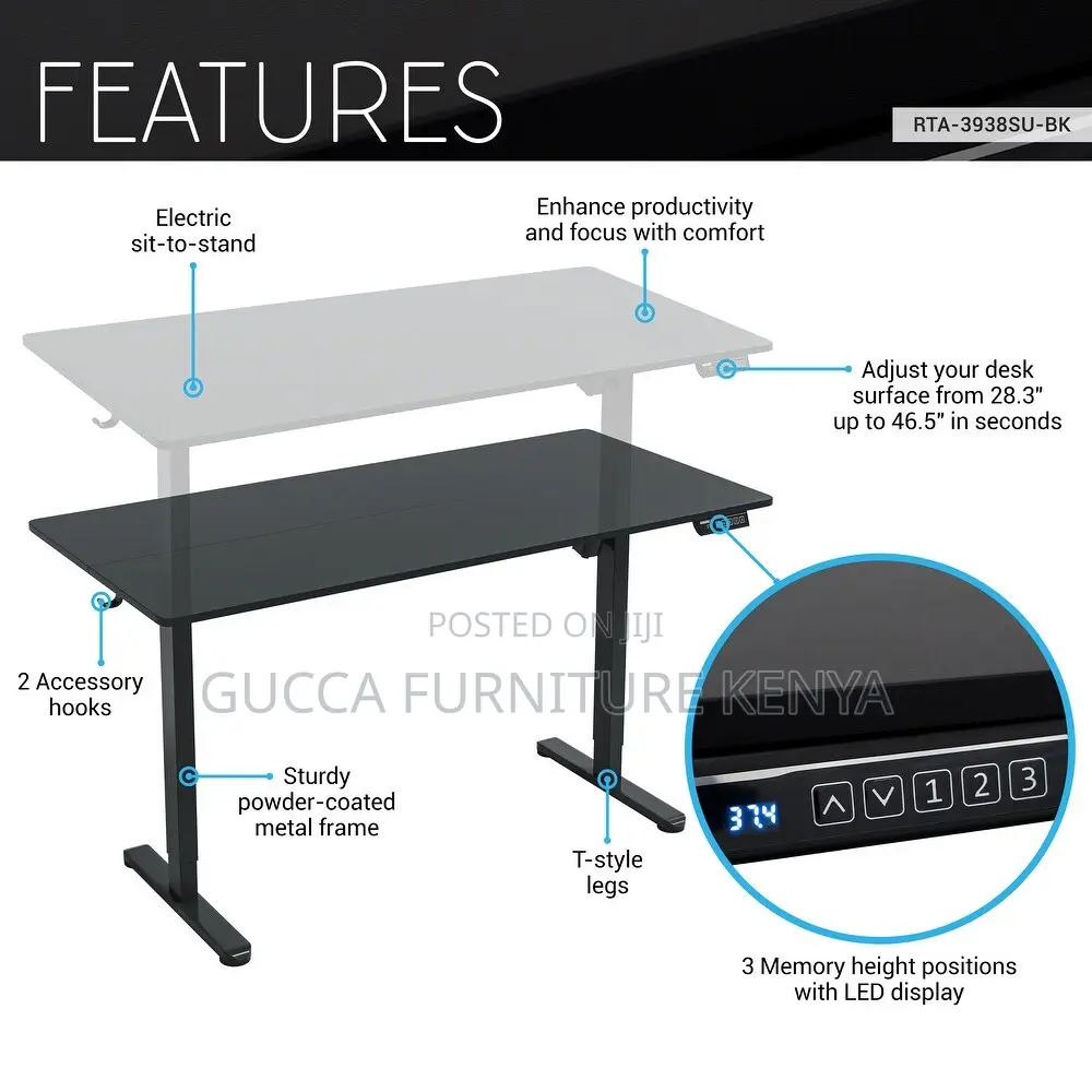 1.2m Ergonomic Computer Electric Standing Desk