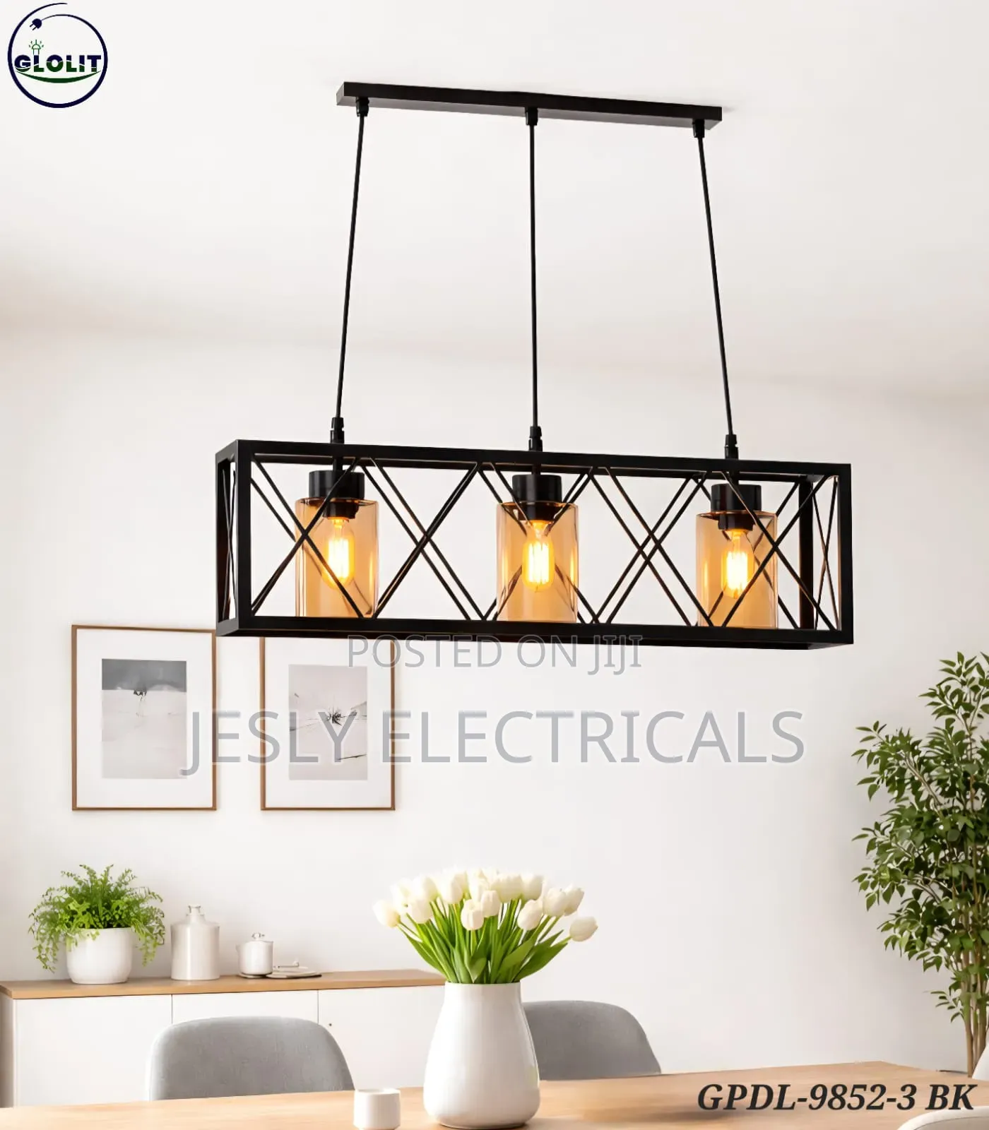Black Rectangular Chandelier