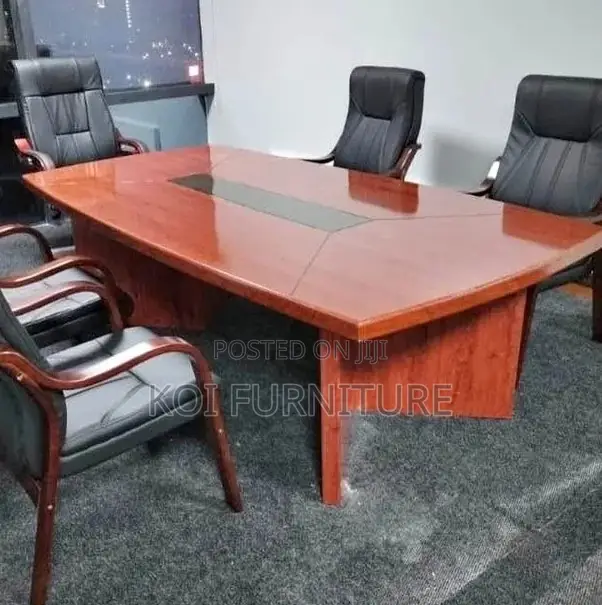 Boardroom Table; 2400mm Red Mahogany Executive Meeting Boardroom Table
